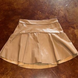 Faux leather skort